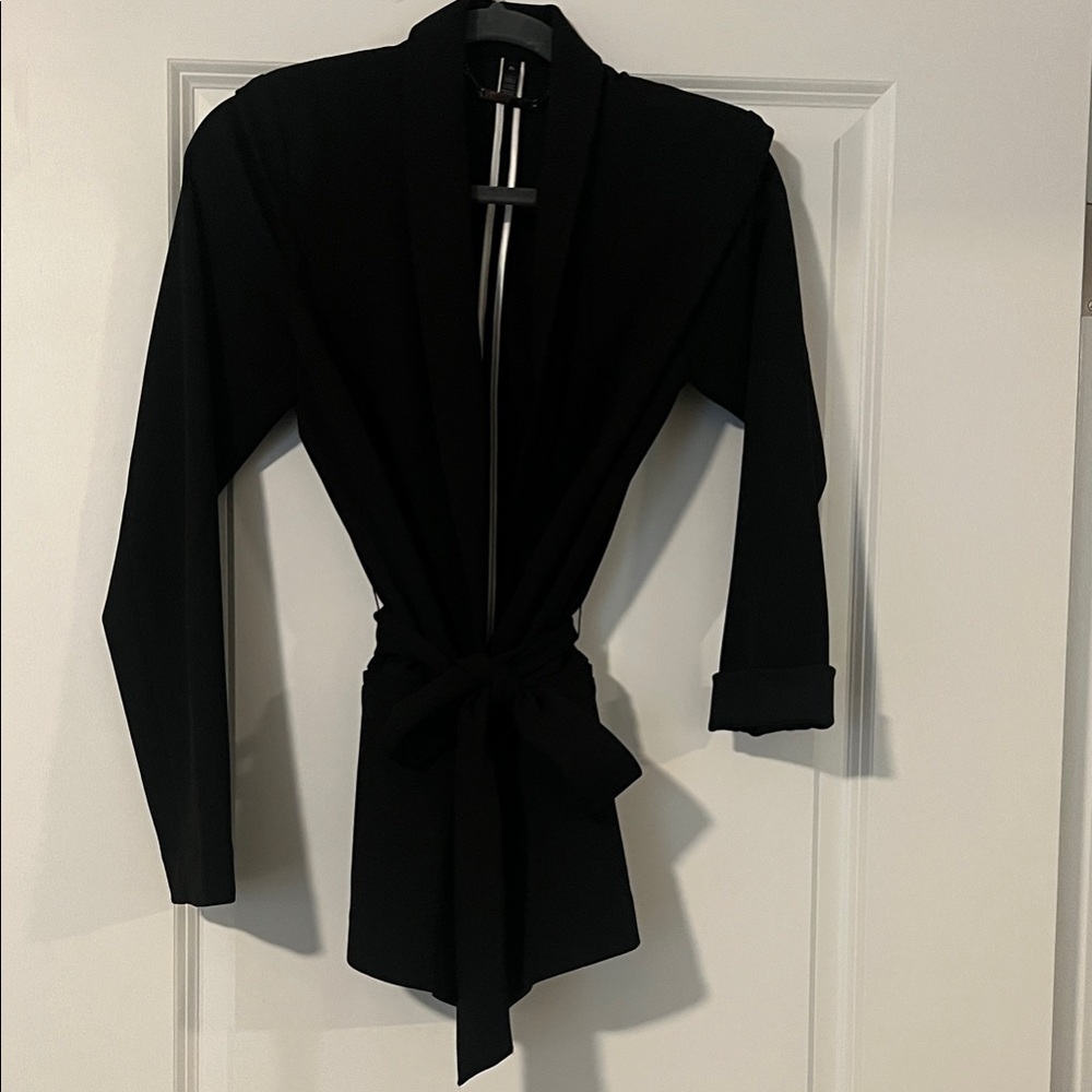 White House Black Market Black Blazer with belt, Excellent condition! Size 10